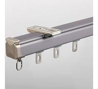 Extra Thick Heavy Duty Aluminum Sliding Track - Silent Ceiling/Wall Mount Rail with Gliders for Curtains Drapes Room Dividers Blackout Shades 14M/46ft - Gray Top Mount