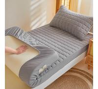 Extra Thick Japanese Futon Mattress - Fluffy Floor Mat for Students Easy Folding Design Grey 200x220cm Ideal for Dormitory and Home Use