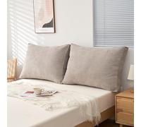 Extra Thick Lumbar Support Pillow for Sofa & Bed - Comfortable Back Cushion for Reading & Relaxation - Removable Cover Light Grey 70x50cm (1pc)