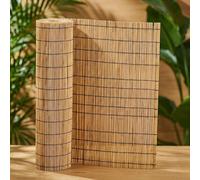 Extra Thick Natural Peeled Reed Fencing Roll - Garden Screening Privacy Fence Panels - Bamboo Reed Screening for Outdoor Balcony, Patio & Wind Protection - 1.22 x 3.96m(Brown,0.30 m H x 2.44 m L)