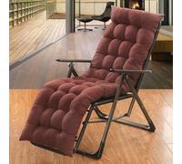 Extra Thick Padded Sun Lounger Chair - Soft & Comfy Rocking Bench for Garden Patio & Balcony Brown 170x50 cm - Perfect Outdoor Relaxation Fur
