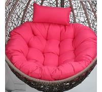 Extra Thick Seat Cushion for Hanging Chair - Comfortable Swing Chair Cushion Pad Soft Outdoor/Indoor Egg Chair Cushion in Rose Red 120CM for Ultimate Relaxation