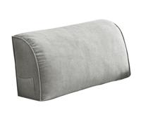 Extra Thick Sofa Back Cushion Wedge Pillow for Couch&Bed, Couch Back Cushion Decorative Throw Pillows, Lumbar Neck Back Support Pillows Headboard Cushions Pillows Comfort Reading Pillows(Grey,31.5x17.