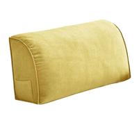 Extra Thick Sofa Back Cushion Wedge Pillow for Couch&Bed, Couch Back Cushion Decorative Throw Pillows, Lumbar Neck Back Support Pillows Headboard Cushions Pillows Comfort Reading Pillows(Yellow,27.5x1