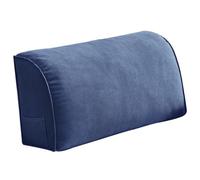 Extra Thick Sofa Back Cushion Wedge Pillow for Couch&Bed, Couch Back Cushion Decorative Throw Pillows, Lumbar Neck Back Support Pillows Headboard Cushions Pillows Comfort Reading Pillows(Navy blue,31.