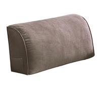 Extra Thick Sofa Back Cushion Wedge Pillow for Couch&Bed, Couch Back Cushion Decorative Throw Pillows, Lumbar Neck Back Support Pillows Headboard Cushions Pillows Comfort Reading Pillows(Brown,23.6x17