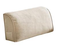 Extra Thick Sofa Back Cushion Wedge Pillow for Couch&Bed, Couch Back Cushion Decorative Throw Pillows, Lumbar Neck Back Support Pillows Headboard Cushions Pillows Comfort Reading Pillows(Beige,31.5x17
