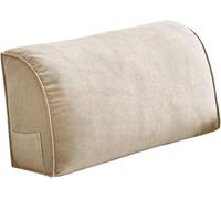 Extra Thick Sofa Back Cushion Wedge Pillow for Couch&Bed, Couch Back Cushion Decorative Throw Pillows, Lumbar Neck Back Support Pillows Headboard Cushions Pillows Comfort Reading Pillows(Beige,23.6x17