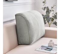 Extra Thick Sofa Back Cushion Wedge Pillow for Couch Bed - Large Back Lumbar Support Pillow Decorative Reading Pillow Waist Support Pillow Headboard Cushion with Removable Cover (24*18*8in,Grey)