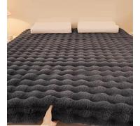 Extra Thick Soft Roll-up Futon Mattress Fluffy Floor Mattress for House Comfortable Traditional Sleeping Pad Size 80x190cm Black - Ideal for Guests and Daily Use