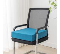 Extra Thick Square Chair Cushion Pad - 40/45/50cm Large Armchair Booster Cushion for Dining & Garden Washable Comfort Seat Pad (Lake Blue 40x40x10cm)