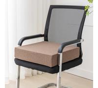 Extra Thick Square Chair Cushion Pad 40/45/50cm - Large Washable Armchair Booster Cushion for Dining & Garden - Comfortable Support (Brown 40x40x8cm)