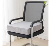 Extra Thick Square Chair Cushion Pad - 50x50x10cm Grey Booster Cushion for Dining Room & Garden Washable Large Armchair Seat Pad - Comfort & Support