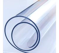 Extra Thick Vinyl Table Cover - Waterproof Anti-Slip Clear PVC Protector for Dining Table Coffee Table Desk - Tablecloth for Everyday Use