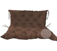 Extra Thick Waterproof Garden Bench Cushion with Backrest Non Slip Patio Seat Pad for Swing and Lounr 120 x 100 x 10 cm Brown - Ultimate Comfort & Style for Outdoor Relaxation