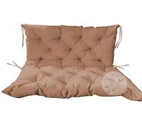 Extra Thick Waterproof Garden Bench Cushion with Backrest Non Slip Patio Seat Pad for Swing Loun Chair & Lawn Furniture 100x100x10cm Khaki Outdoor Comfort