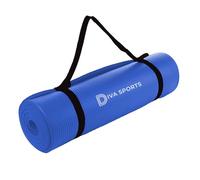 Extra Thick Yoga Mat Non-Slip Pilates & Fitness Exercise Mat, Soft Cushioned Workout Mat with Carry Strap (Blue)