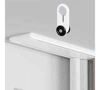 Extra Thin Double Track System for Blackout Curtains Heavy Duty Room Divider Rail with Eyelet Low Profile Valance Glides Bracket (White 400cm/157.5")