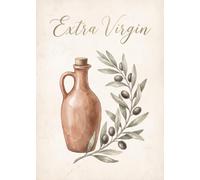 Extra Virgin Oil Kitchen Wall Art Kitchen Decor Print Modern Kitchen Poster Framed or Unframed A4 Wall Art Home Decor Gift, A4 Framed