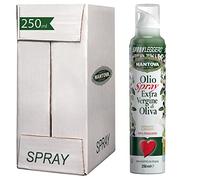 Extra Virgin Olive Oil Spray 6 x 250 ml - 100% Italian Spray Oil, Cold Extract - Light Spray - 100% Natural, 100% Light, 100% Easy - With the Spray Save up to 90% Product