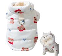 Extra Warm Dogs Jacket Cute with Leash Ring Windproof Puppy Winter Coats for Small Dogs (XL (10-15lbs))