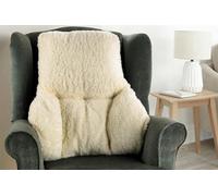 Extra Warm Sherpa Fleece Lumber Support Back Cushion - Pain Relieving, Comfort Providing
