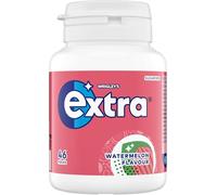 Extra Watermelon Sugar Free Chewing Gum Bottle, 46 Pieces - Fresh Breath Fruit Gum - Travel Essentials, Air Travel Accessories, Road Trip Snacks & Summer Festival Survival Kit
