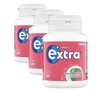 Extra Watermelon Sugar Free Chewing Gum Bottle, 46 Pieces - Fresh Breath Fruit Gum - Travel Essentials, Air Travel Accessories, Road Trip Snacks & Summer Festival Survival Kit (Pack of 3)