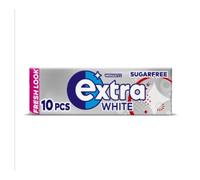 Extra White Chewing Gum - Sugar Free - 10 Pieces per Pack, Case of 30 | Whitening Fresh Breath Gum | Pocket-Size Packs for Daily Oral Care