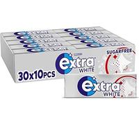 Extra White Chewing Gum, Sugar Free, 30 Packs of 10 Pieces