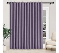 Extra Wide 100% Blackout Curtains for Sliding Doors, 120”Wx102”L, Violet Thermal Insulated Drapes, Perfect for Living Room, Bedroom, Patio, Nursery - 1 Panel with Tieback