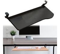 Extra Wide Adjustable Under Desk Keyboard Tray - Pull-Out Keyboard & Mouse Platform Clamp-On Design 520/650/750 x 250 mm Ideal for Home & Office Use