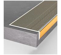 Extra Wide Aluminum Stair Nosing 10cm Non Slip Stair Edging Trim for 39in to 58in Steps Durable Threshold Strip for Safe Treads and Enhanced Stability