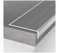 Extra Wide Aluminum Stair Nosing 10cm Non Slip Stair Edging Trim for Safe Steps Available in 39in to 58in Lengths Durable Threshold Strip for Enhanced Safety and Style