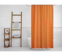 Extra Wide Bespoke Size Orange Fabric Shower Curtain 240CM Wide by 180CM Drop