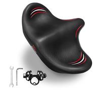 Extra Wide Bike Seat,oversized Comfortable Bicycle Saddle for Women Men | Comfortable&Dual Shock Absorption:Ultimate pressure relief for E-bikes/Hybrid/Traditional City bike.Waterproof & super-cozy
