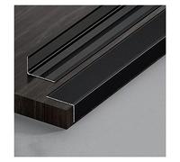 Extra Wide Black Metal Commercial Stair Nosing Edging Trim Anti-Slip Protector Pads for Vinyl Wood Marble Floors - 130cm (51.2in) x 7cm (2.7in)