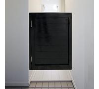 Extra Wide Black Wooden Swinging Cafe Door - Stylish Saloon Doors for Home Decor Ideal for Hallway Kitchen and Bar Entryway - Enhance Your Space with Classic Charm