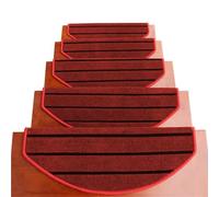 Extra Wide Bullnose Stair Treads 22cm x 55cm Non Slip Carpet for Wood Steps Adhesive Backing 4 Pcs Perfect for Stairs and Stas Safe and Slish Home Flo.