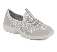 Extra-Wide Bungee Lace Trainers - Light Grey Size 5