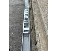Extra Wide Channel Trench Drainage System With Stainless Steel Grate,Drainage Channel, For Driveway(LxWxH 100x25x20cm/39.4"x9.8"x7.9")