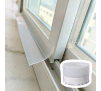 Extra Wide Drip Edge Flashing Roll up, Self-Adhesive Weatherproof Rain Diverter Cuttable, Stop Rainwater Backflow for Balcony/Home/Campers(Transparent,W2.5cm (1"))