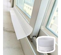 Extra Wide Drip Edge Flashing Roll up, Self-Adhesive Weatherproof Rain Diverter Cuttable, Stop Rainwater Backflow for Balcony/Home/Campers(White,W4.5cm (1 3/4"))