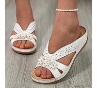 Extra Wide Fit Sandals For Women Wide Width Sandals For Swollen Feet,Sliders Shoes Breathable Fabric,Foldable For Travel,Textured Tread,Daily Urban Commute