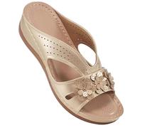 Extra Wide Fit Sandals Women's Wide Width Sandals for Swollen Feet,Breathable Fabric,Foldable for Travel,Textured Tread, Daily Commute Urban Exploration