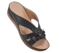 Extra Wide Fit Sandals Women's Wide Width Sandals for Swollen Feet,Breathable Fabric,Foldable for Travel,Textured Tread, Daily Commute Urban Exploration