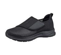 Extra Wide Fit Shoes for Women,Wide Fit Shoes Womens,Adjustable Strap Orthopedic Breathable Trainers Ladies Elderly Wide-Fitting Slipper,Lightweight Walking Trainers Black