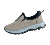 Extra Wide Fit Shoes Men's Slip On Orthopaedic Walking Shoes With Arch Support Breathable Lightweight Non Slip Outdoor Hiking Trekking Trainers Waterproof Leather Trainers For Sport Running Driving