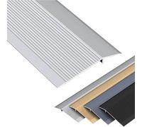 Extra Wide Floor Transition Threshold Strip, Flat Divider Strip for Kitchen/Bathroom/Laminate Vinyl, Aluminum Door Threshold Ramp, Fluted Saddle Threshold(Size:90cm/35 in,Color:B)