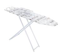 Extra Wide Folding Ironing Board, 4 Adjustable Heights with Silicon Iron Rest,Lightweight 4-Leg Metal Frame for Home Laundry (White, 107cm)